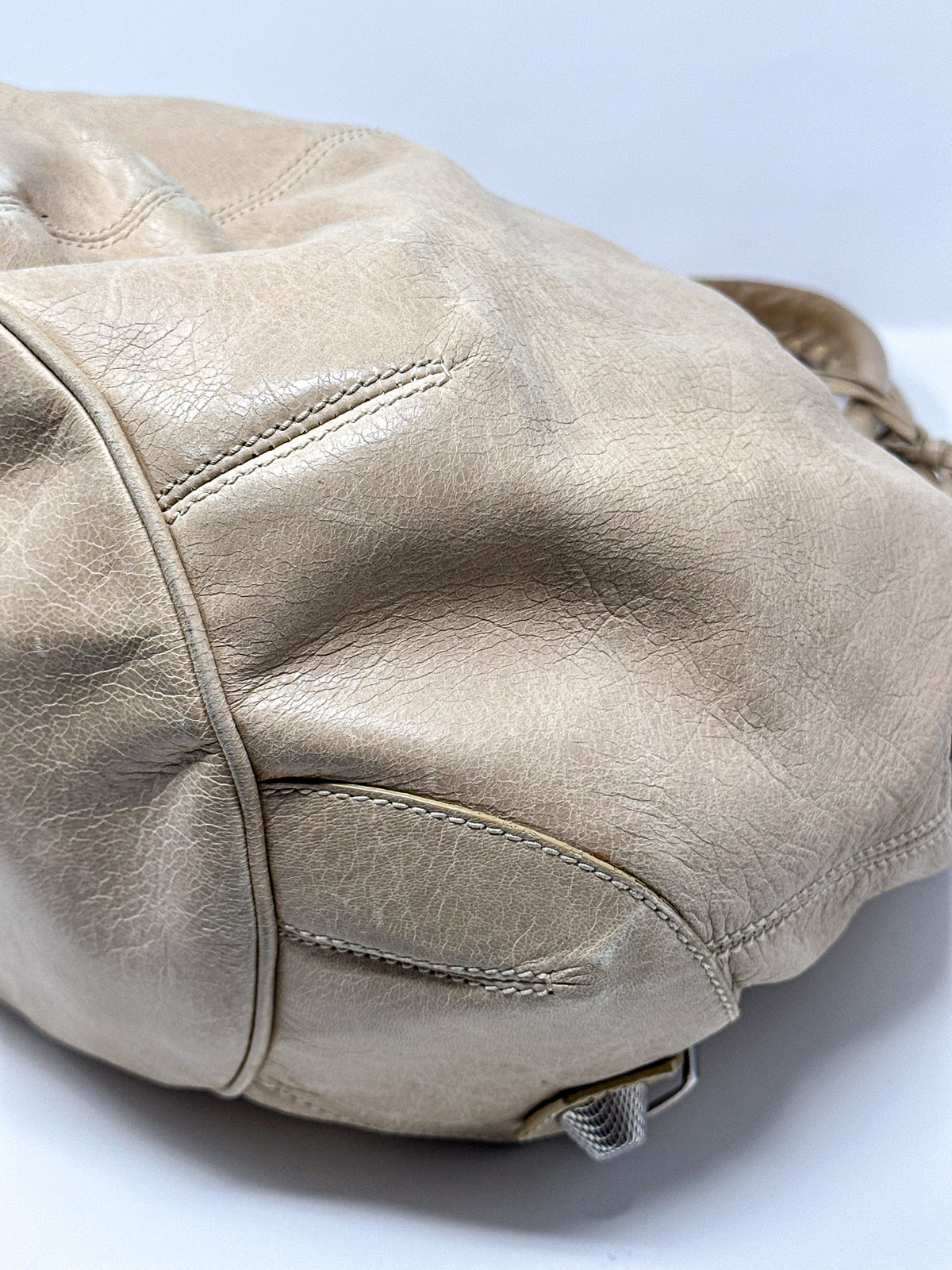 Balenciaga Pompon Bucket Hobo Bag
