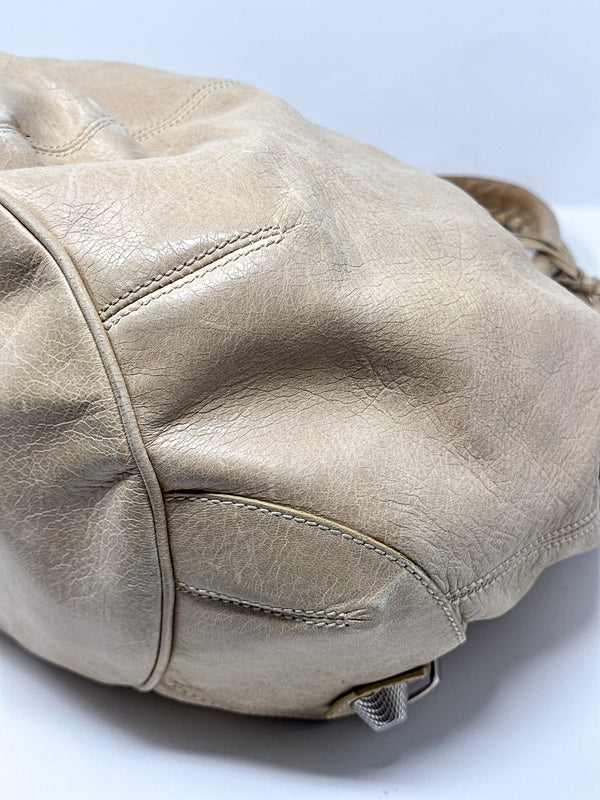 Balenciaga Pompon Bucket Hobo Bag