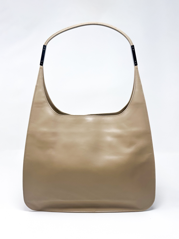 Gucci Tom Ford Beige Leather Large Hobo Shoulder Bag
