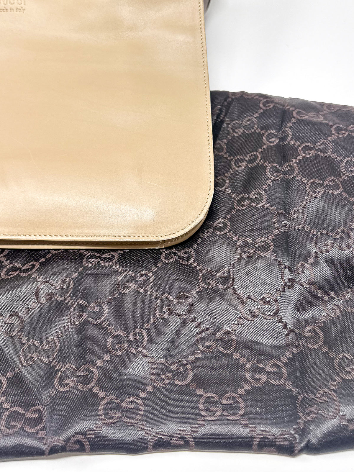 Gucci Tom Ford Beige Leather Large Hobo Shoulder Bag