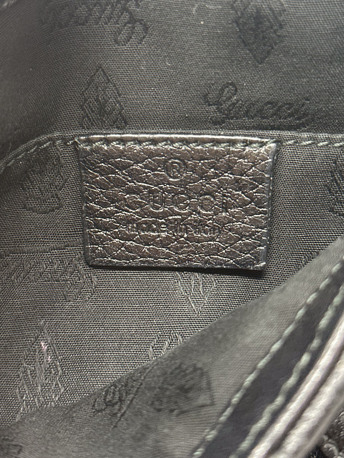 Gucci Bamboo Tassel Black Leather Chain Croisette Shoulder Bag