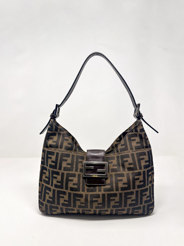 Fendi Zucca Canvas Shoulder Bag
