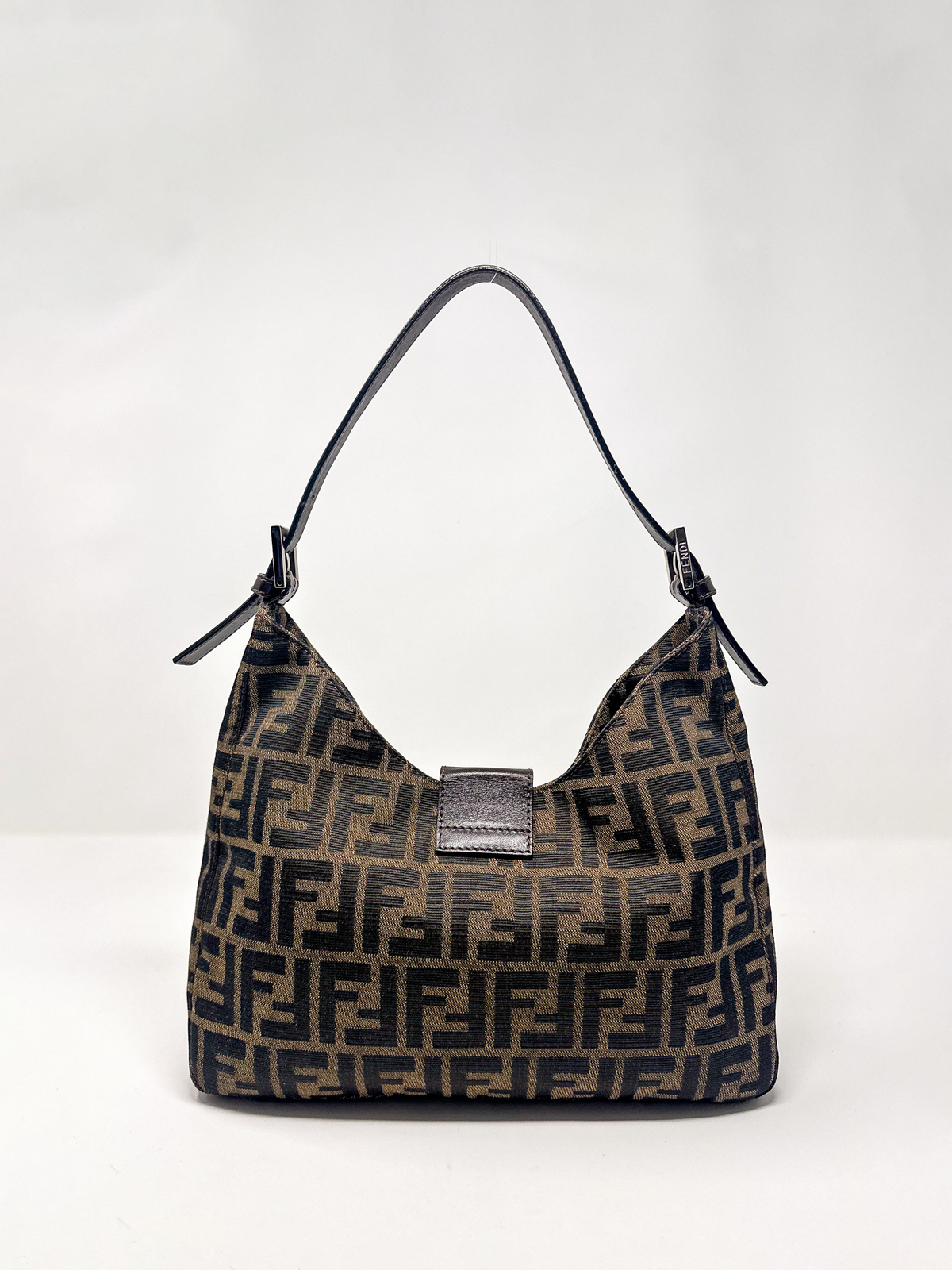 Fendi Zucca Canvas Shoulder Bag