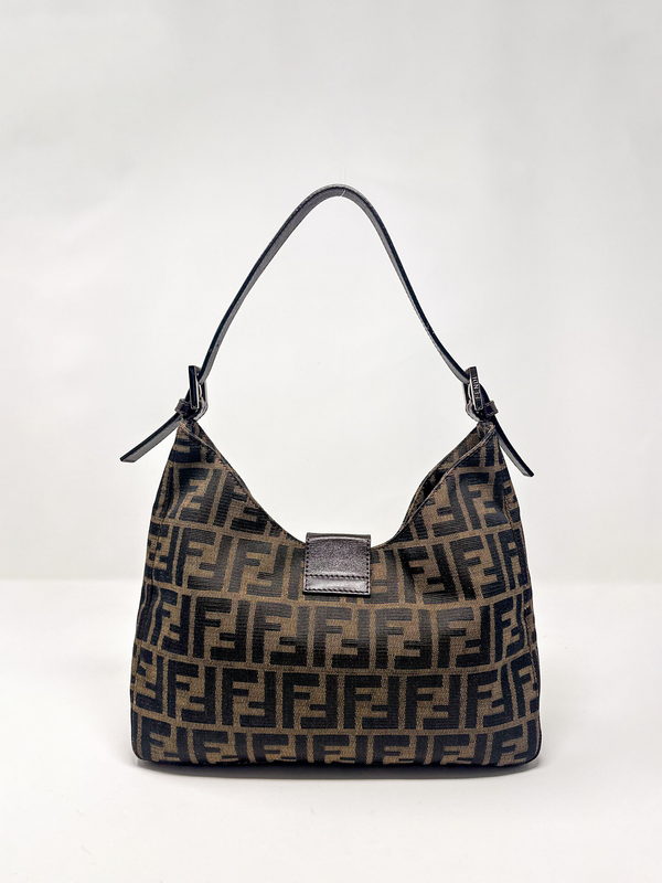 Fendi Zucca Canvas Shoulder Bag