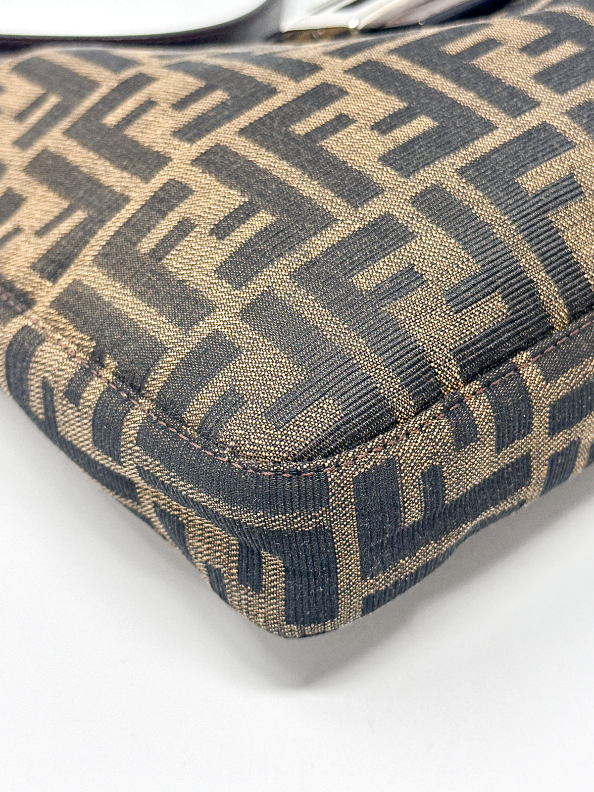 Fendi Zucca Canvas Shoulder Bag