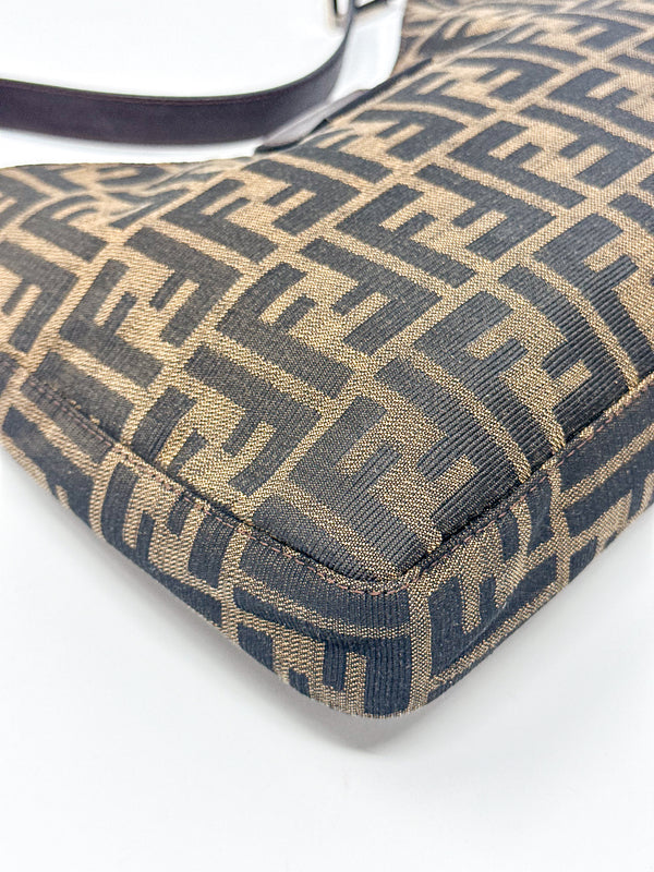 Fendi Zucca Canvas Shoulder Bag