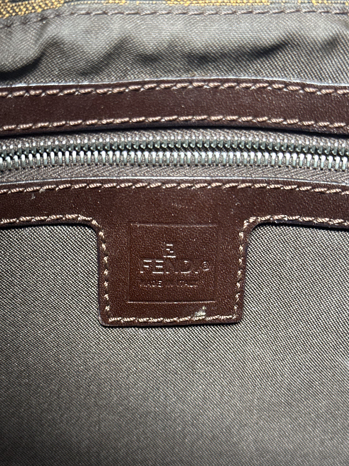 Fendi Zucca Canvas Shoulder Bag