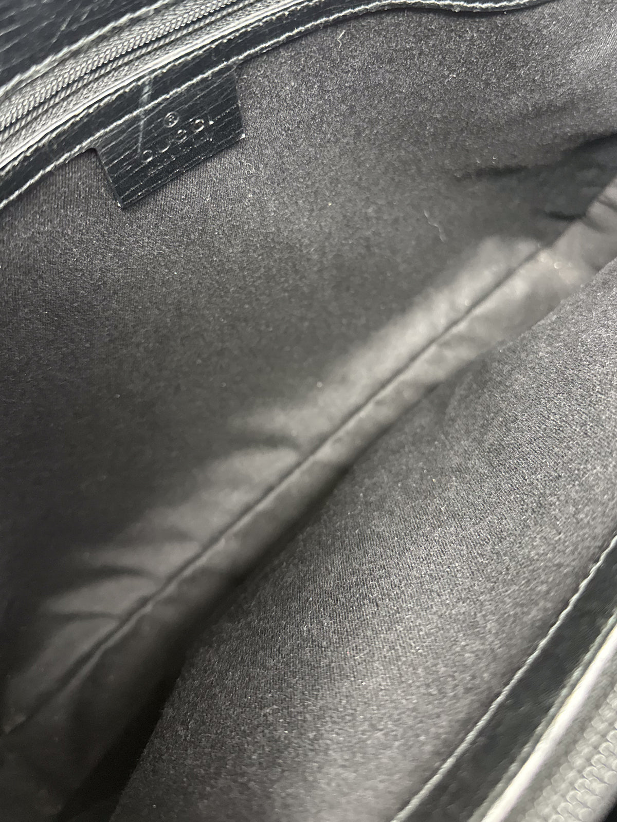 Gucci Black Canvas Bamboo Tote Bag