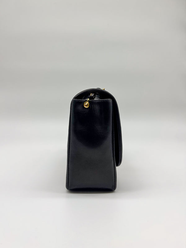 90s Black Lambskin Small Chanel Diana