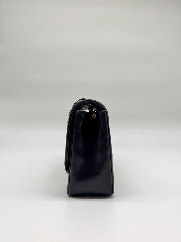 90s Black Lambskin Small Chanel Diana