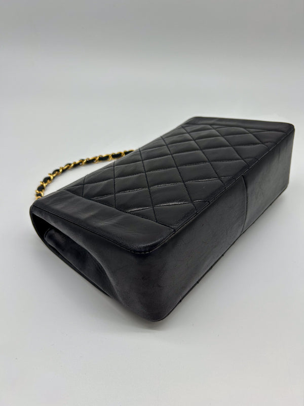 90s Black Lambskin Small Chanel Diana