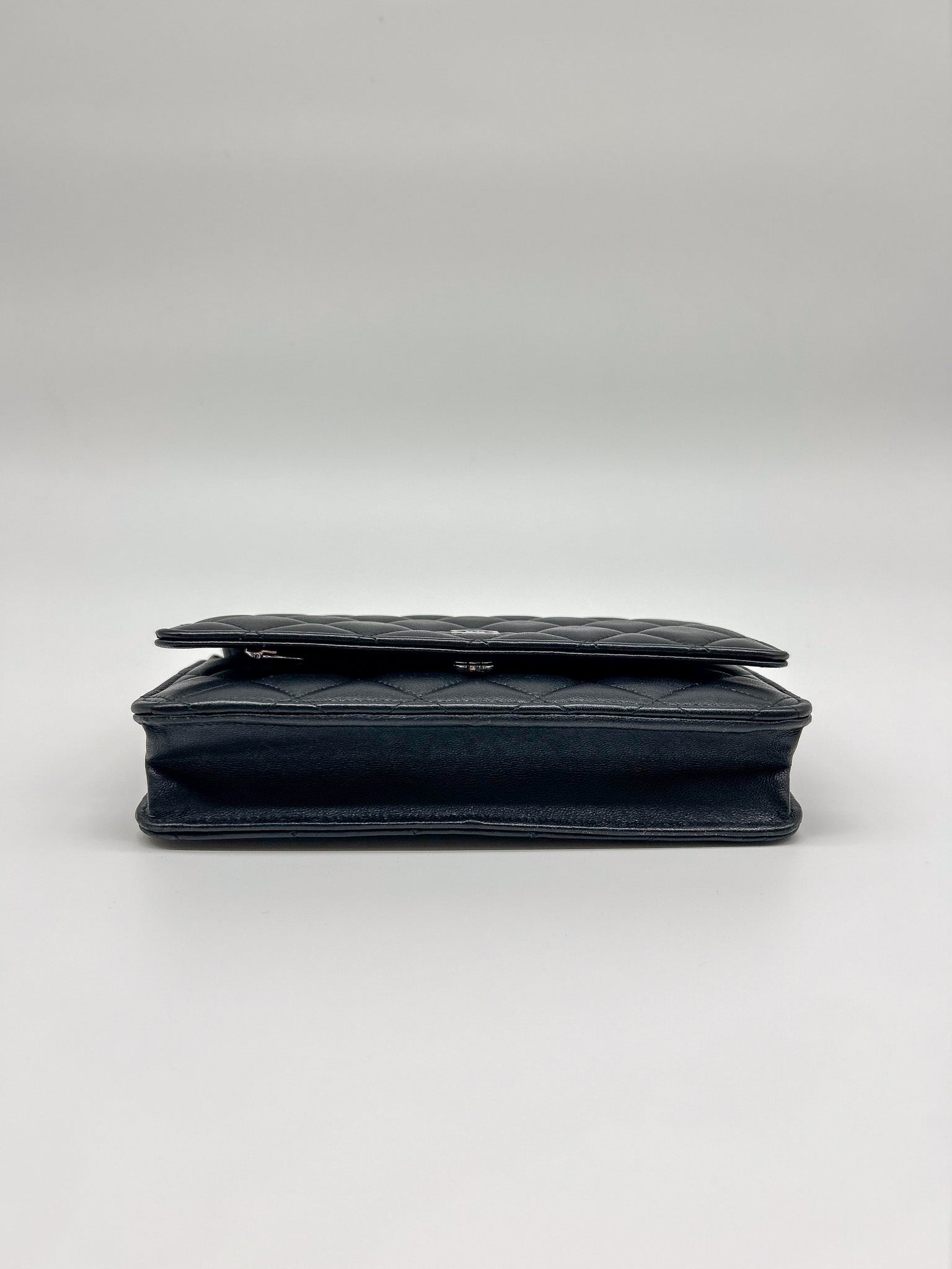 Chanel Black Lambskin Leather Wallet on Chain