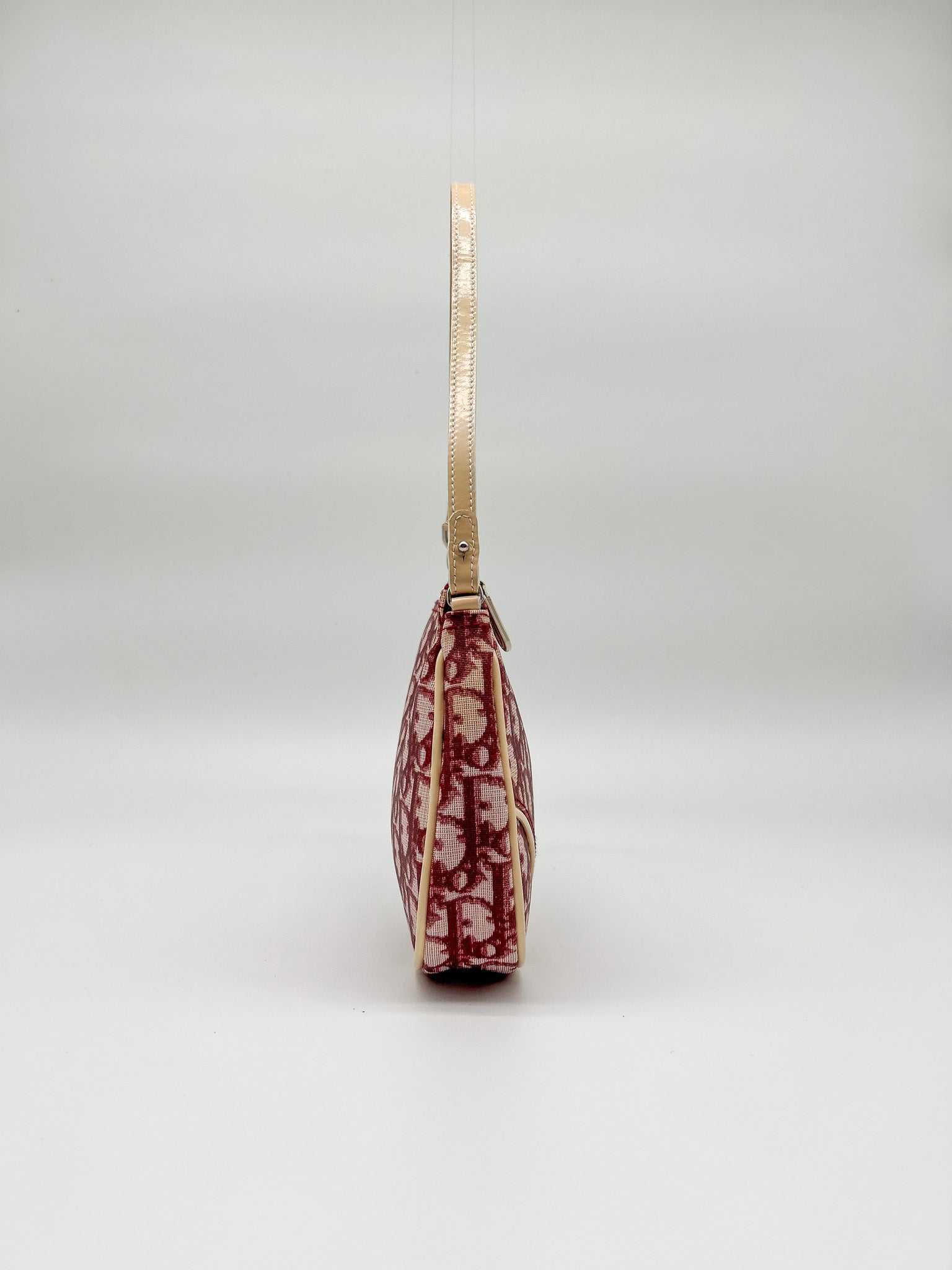 2000s Dior Burgundy Trotter Saddle Bag