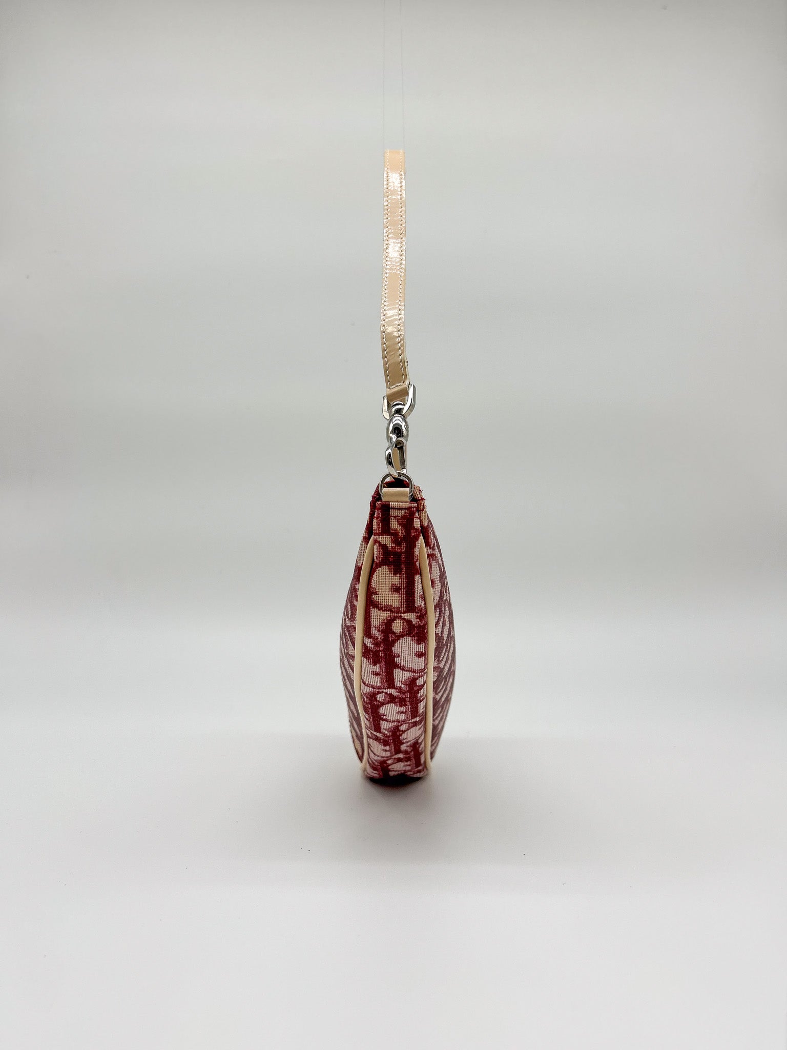 2000s Dior Burgundy Trotter Saddle Bag