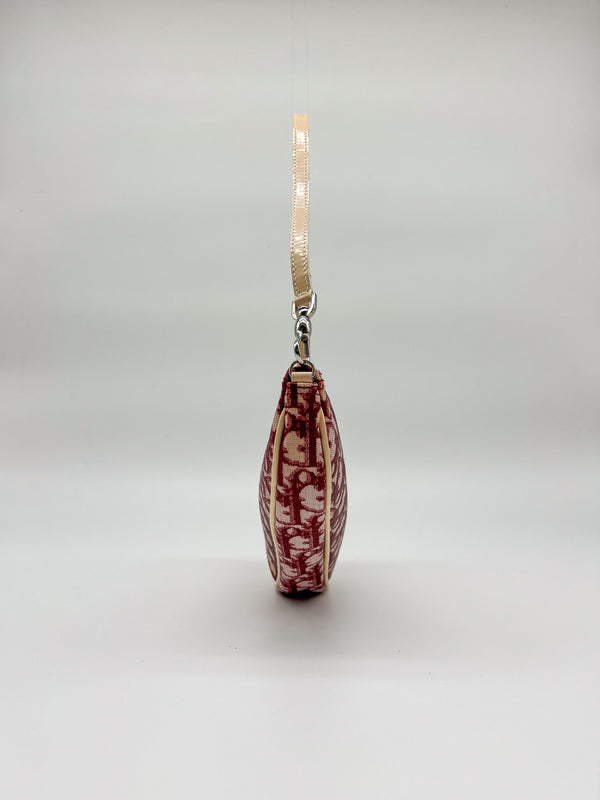 2000s Dior Burgundy Trotter Saddle Bag