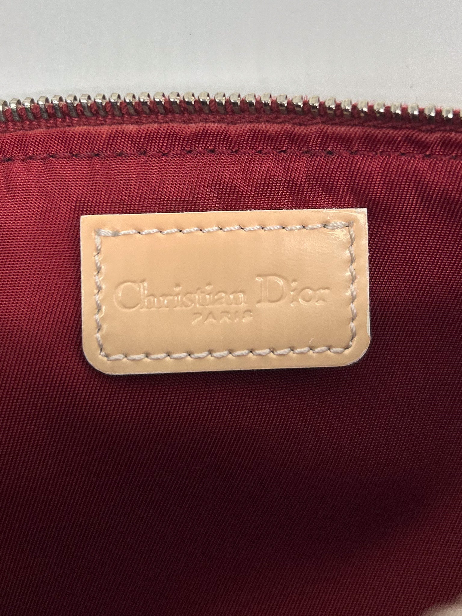 2000s Dior Burgundy Trotter Saddle Bag