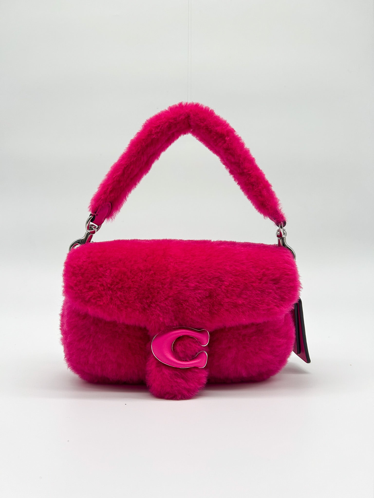 Coach x Lil Nas Hot Pink Shearling Tabby