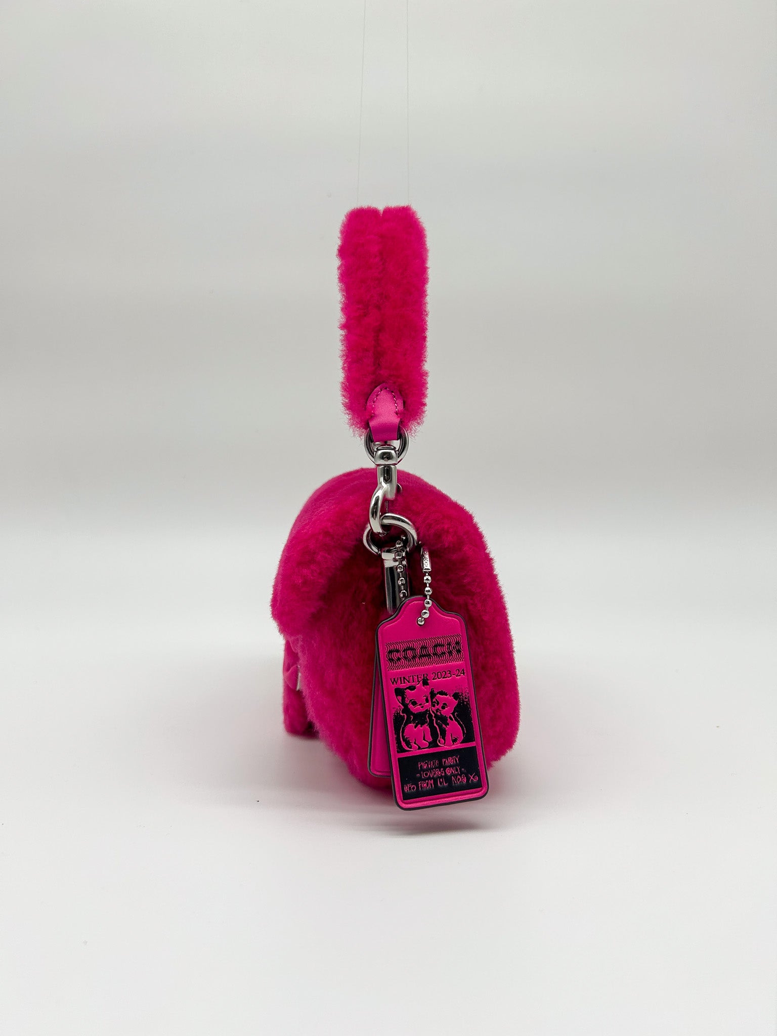 Coach x Lil Nas Hot Pink Shearling Tabby