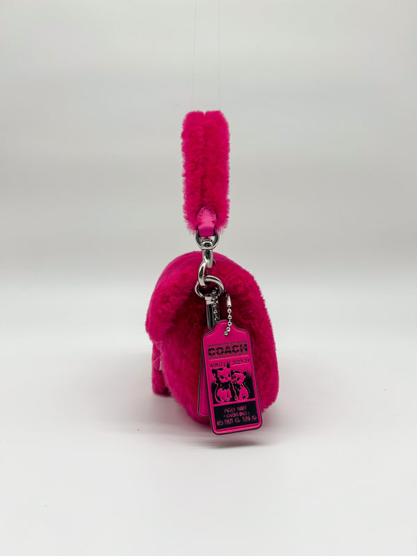 Coach x Lil Nas Hot Pink Shearling Tabby