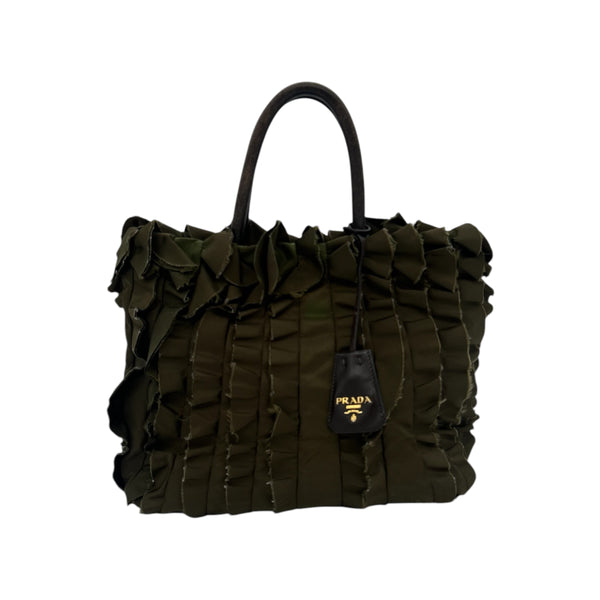 Prada Ruffle Tote Bag