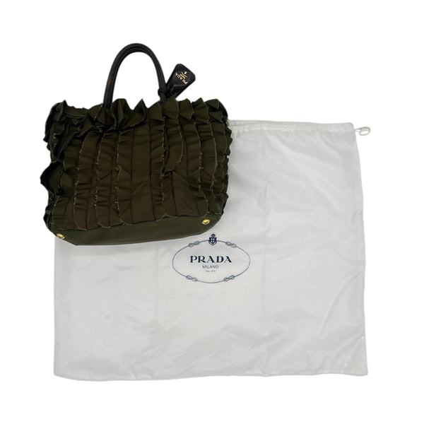 Prada Ruffle Tote Bag