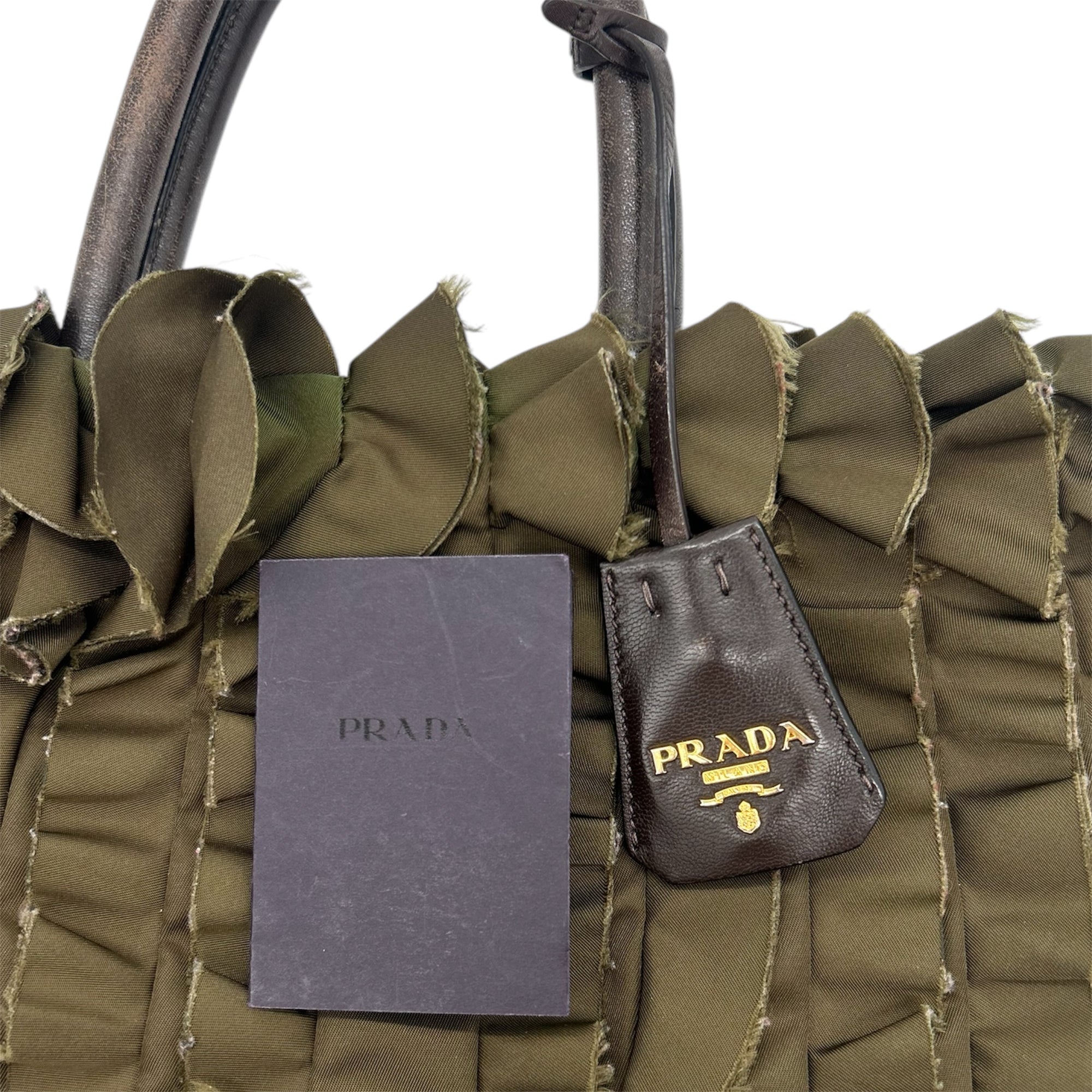 Prada Ruffle Tote Bag