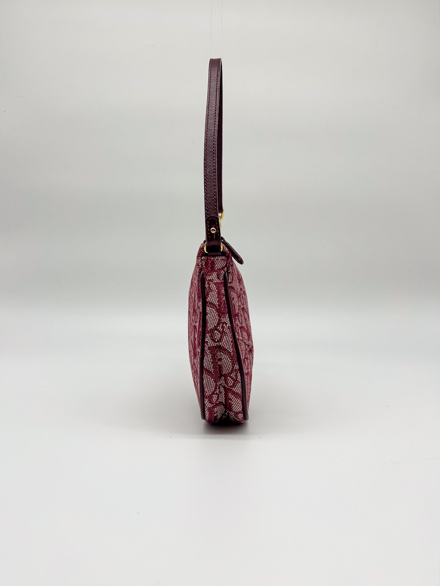 Christian Dior Burgundy Trotter Saddle Bag