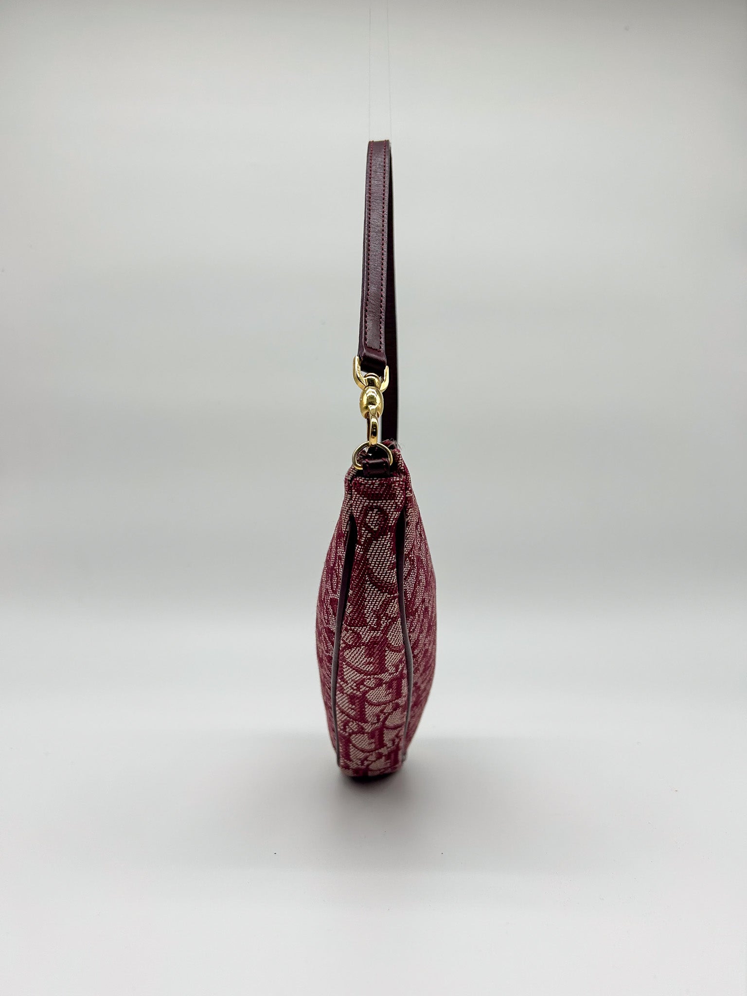 Christian Dior Burgundy Trotter Saddle Bag