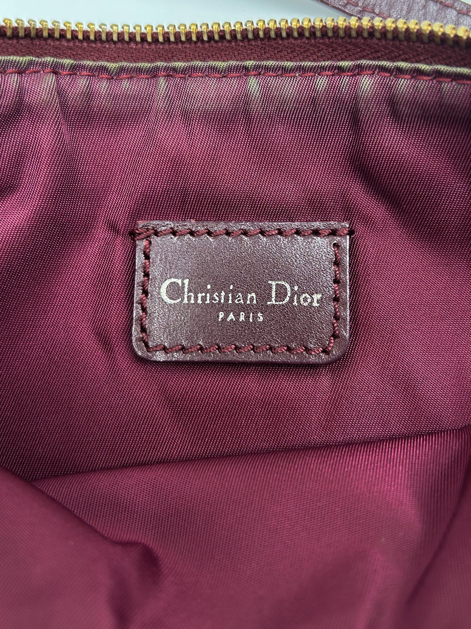 Christian Dior Burgundy Trotter Saddle Bag