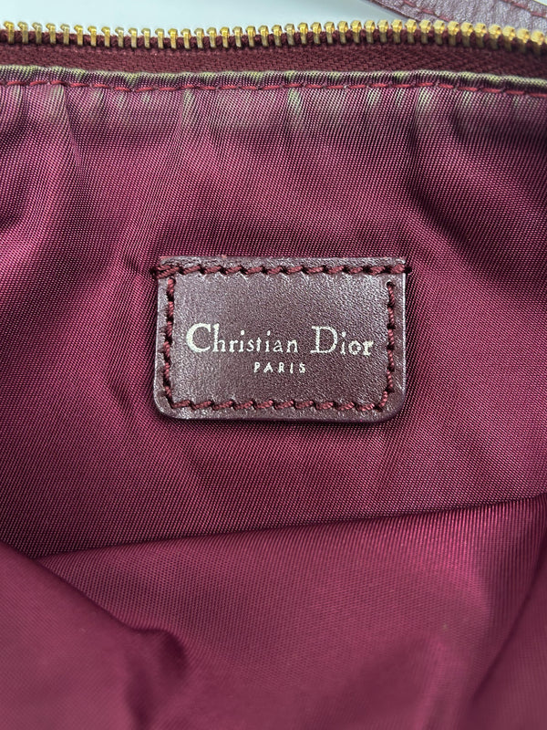 Christian Dior Burgundy Trotter Saddle Bag