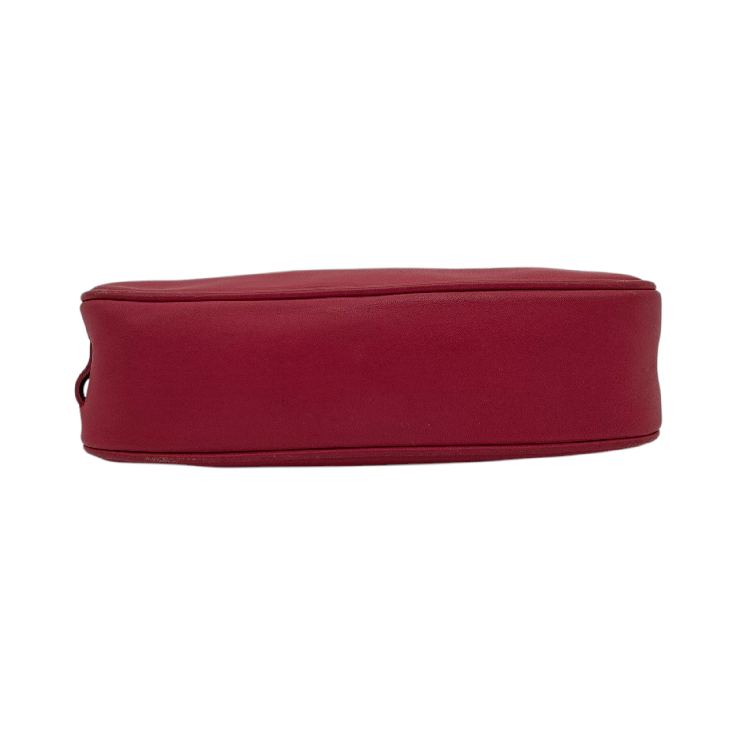 バッグ Coach Signature Demi Leather Pouch Pink Coach Demi Leather-Trimmed Logo-Jacquard Bag