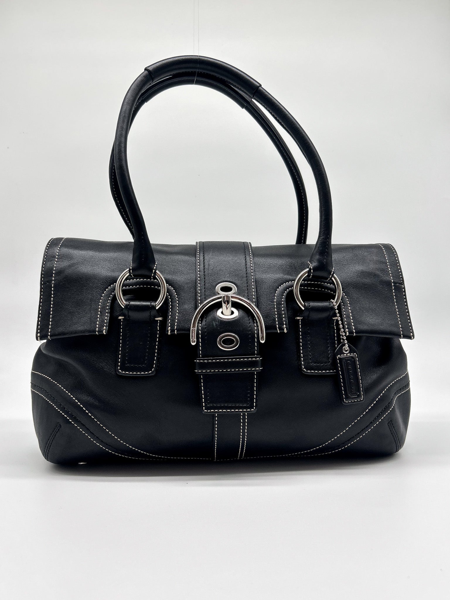 Coach Black Soho Flap Satchel Handbag – Annamh Archive