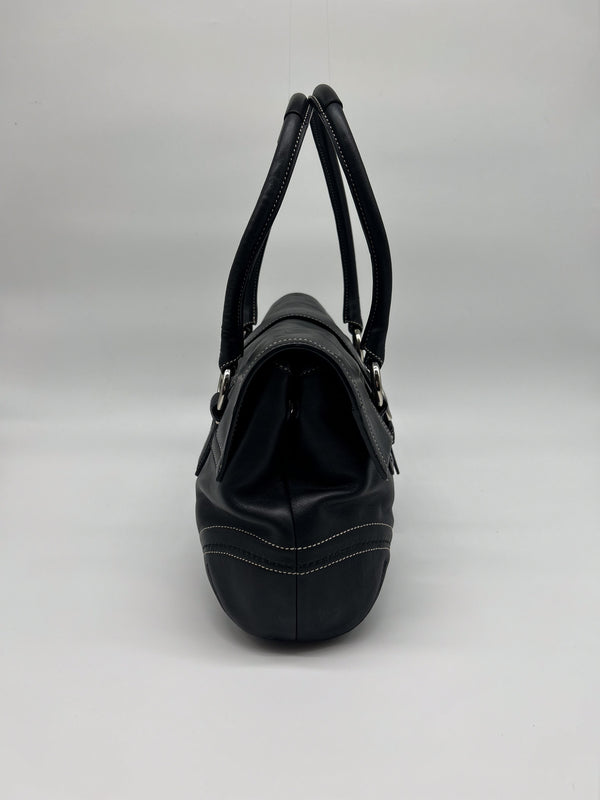 Coach Black Soho Flap Satchel Handbag