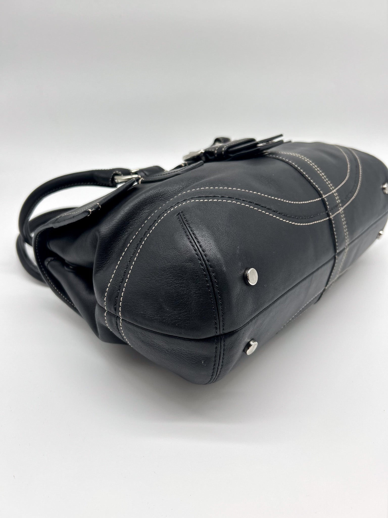 Coach Black Soho Flap Satchel Handbag