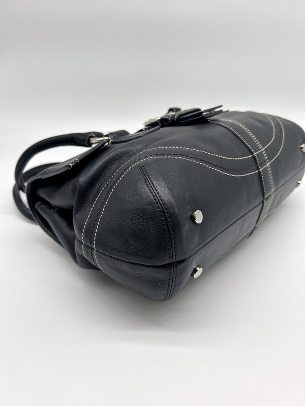 Coach Black Soho Flap Satchel Handbag