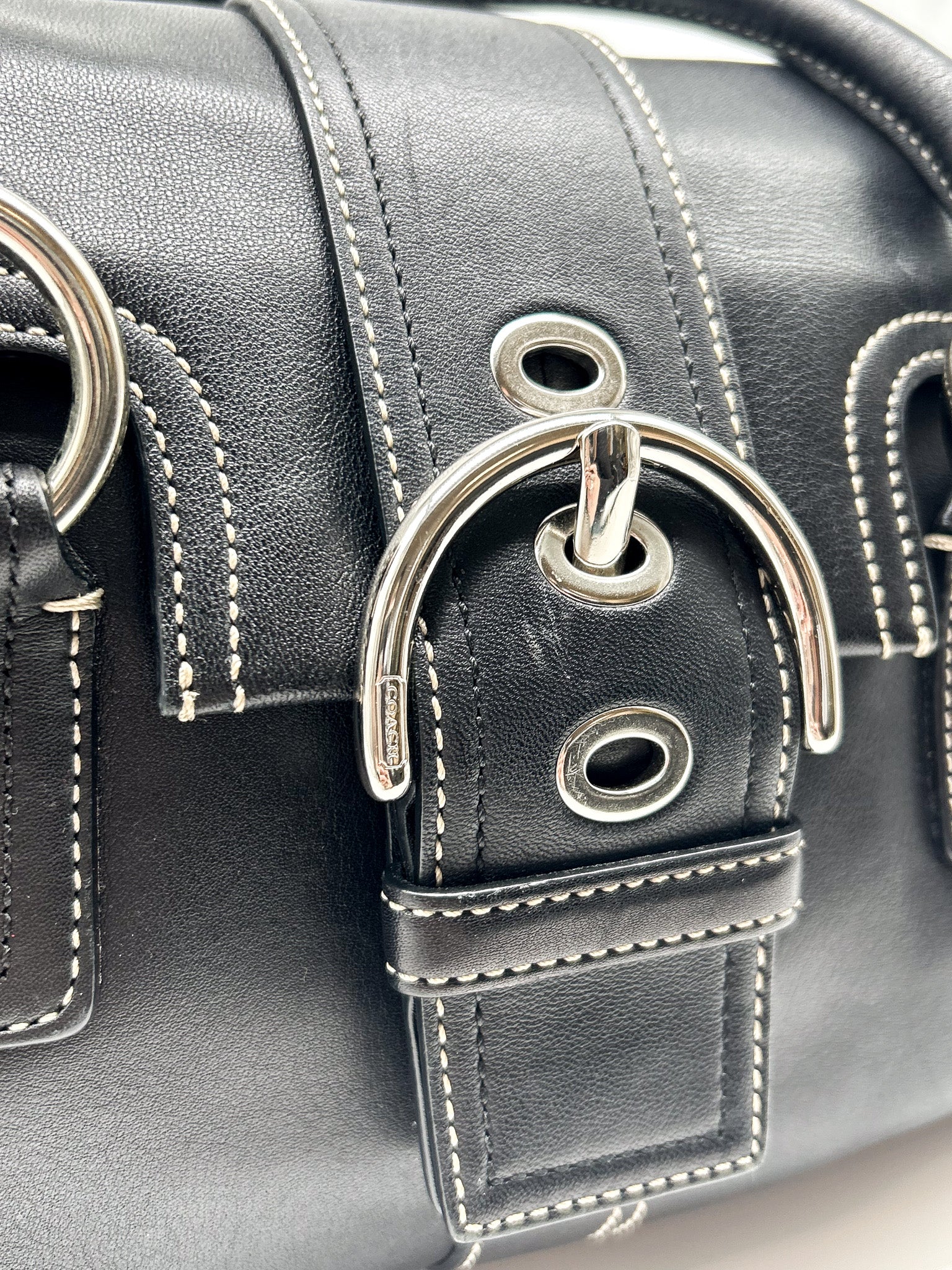 Coach Black Soho Flap Satchel Handbag