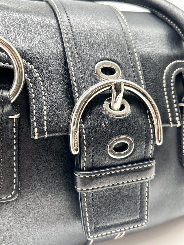 Coach Black Soho Flap Satchel Handbag
