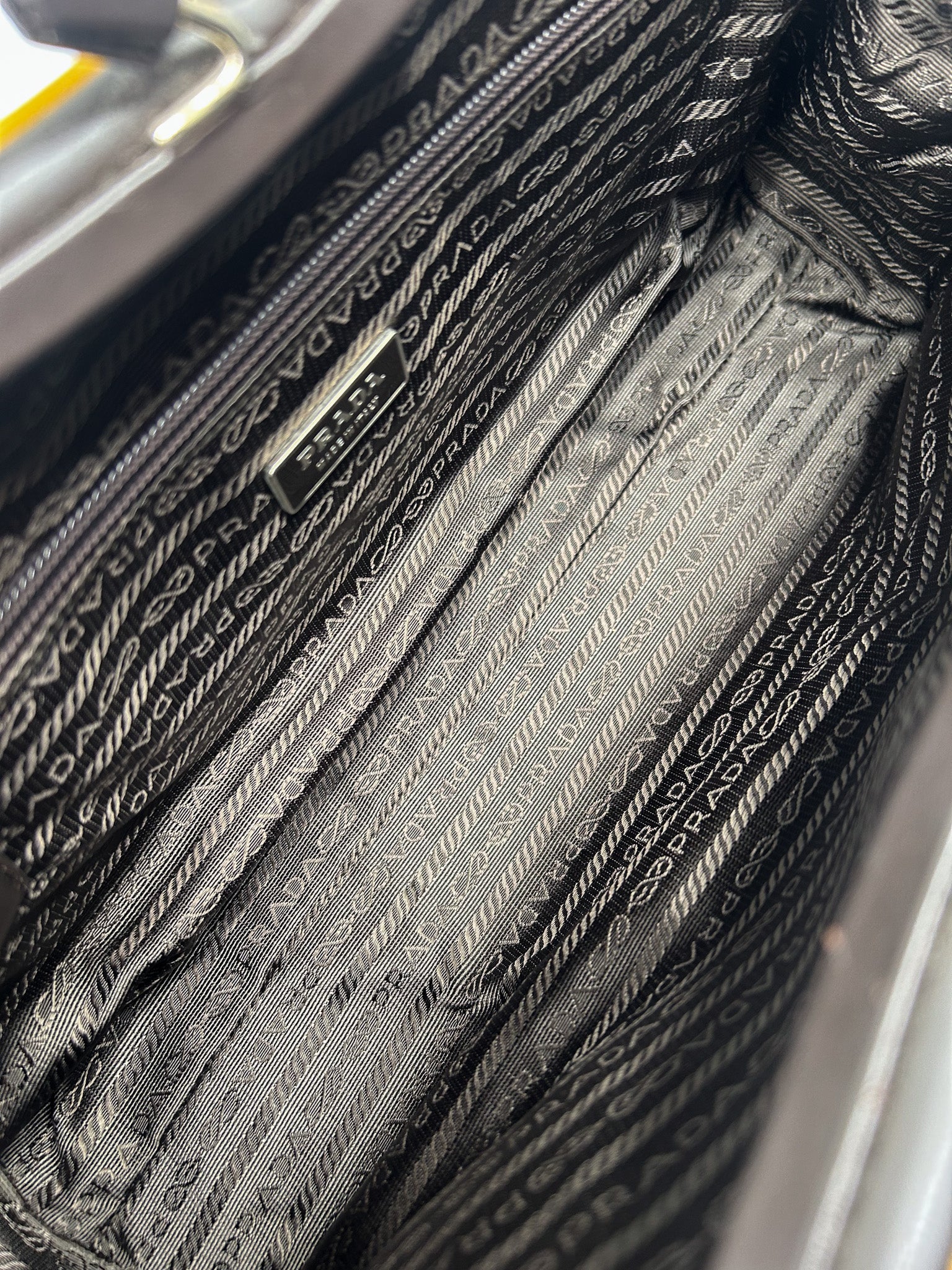 Prada Leather Structured Top Handle Bag