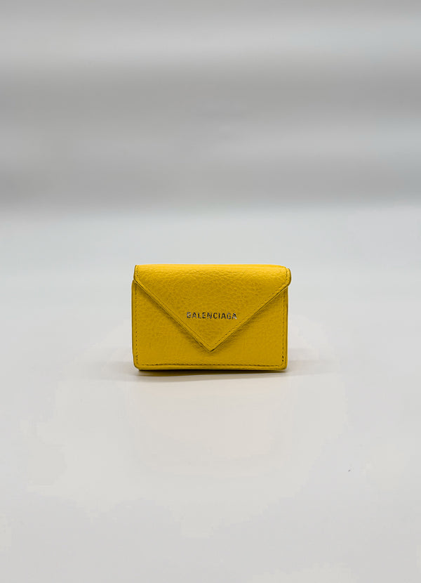 Balenciaga Yellow Mini Evelope Wallet
