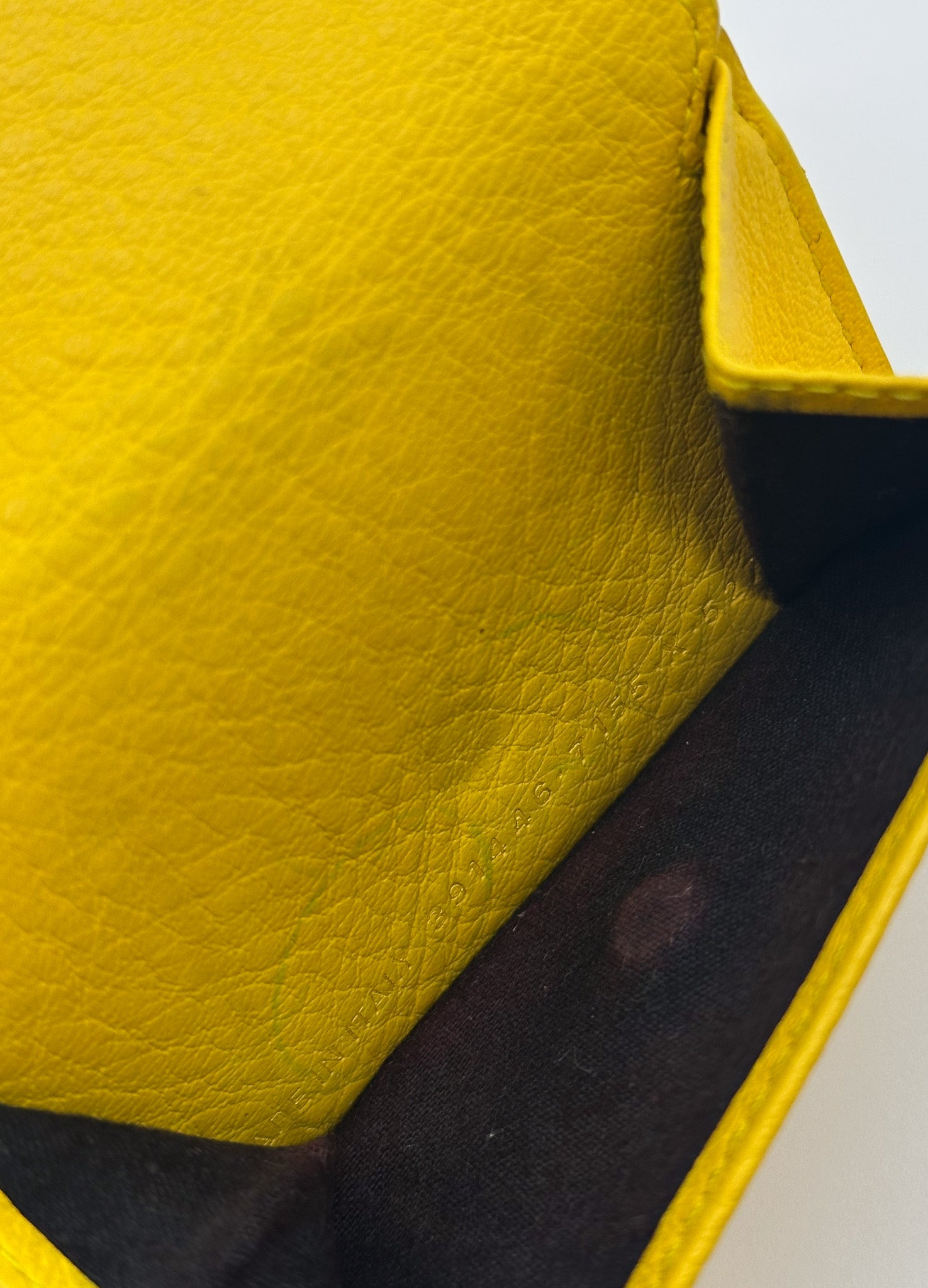 Balenciaga Yellow Mini Evelope Wallet