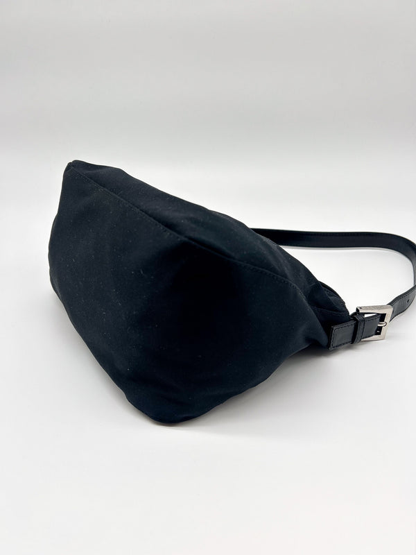 Fendi Black Neoprene Baguette Shoulder Bag