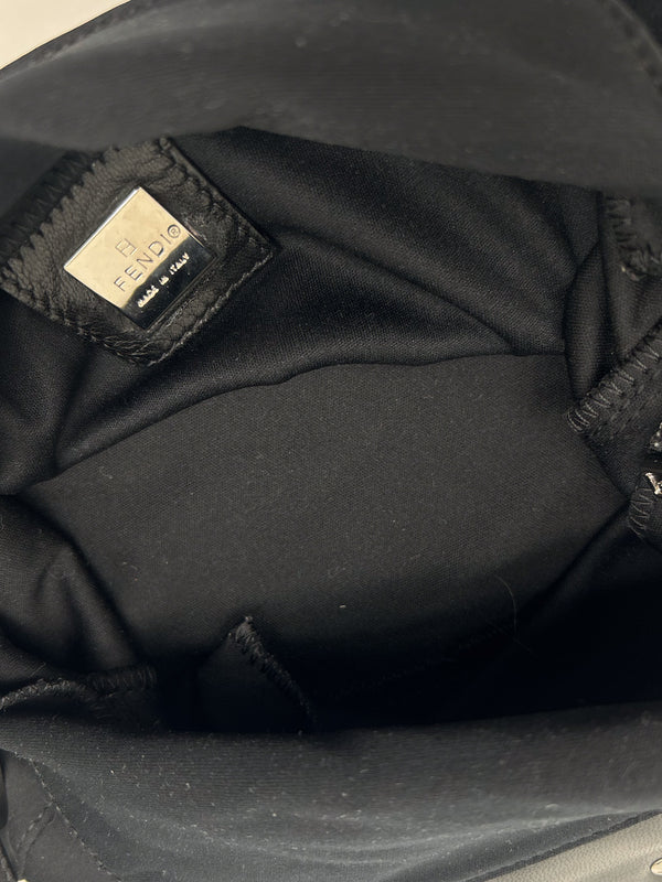 Fendi Black Neoprene Baguette Shoulder Bag