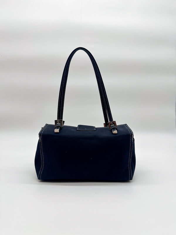 Fendi Navy Baguette Shoulder Bag