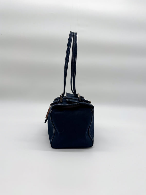 Fendi Navy Baguette Shoulder Bag