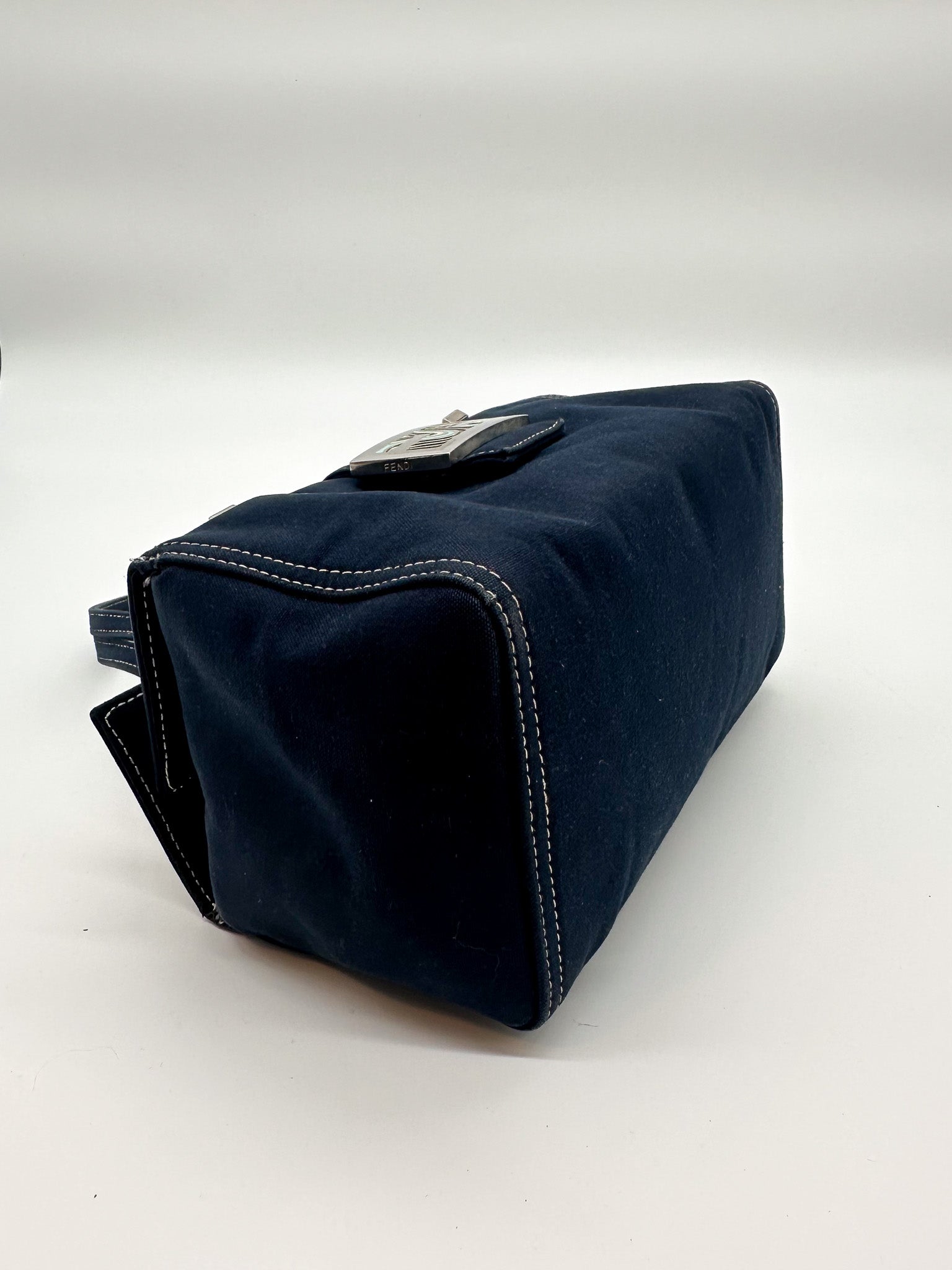 Fendi Navy Baguette Shoulder Bag