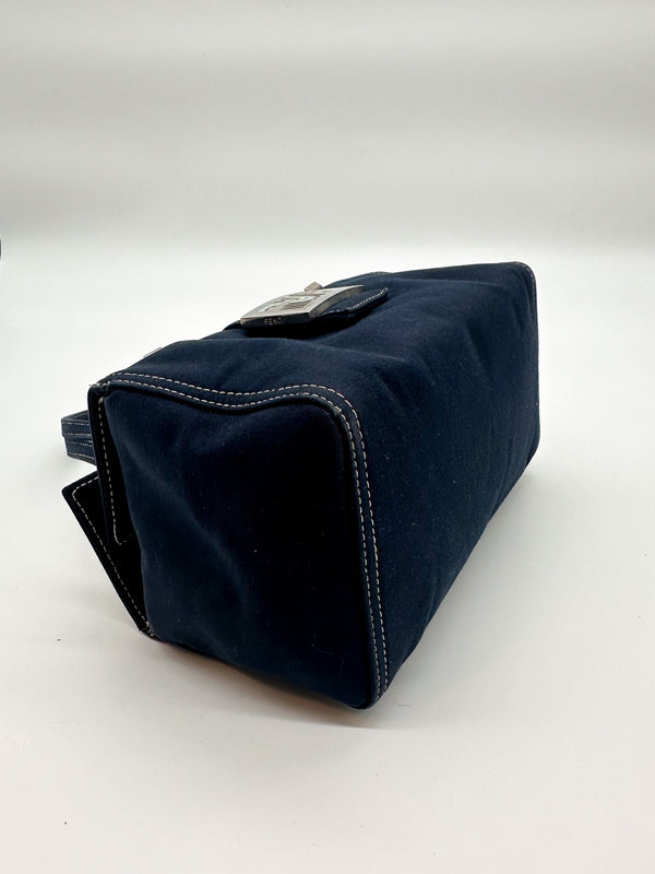 Fendi Navy Baguette Shoulder Bag