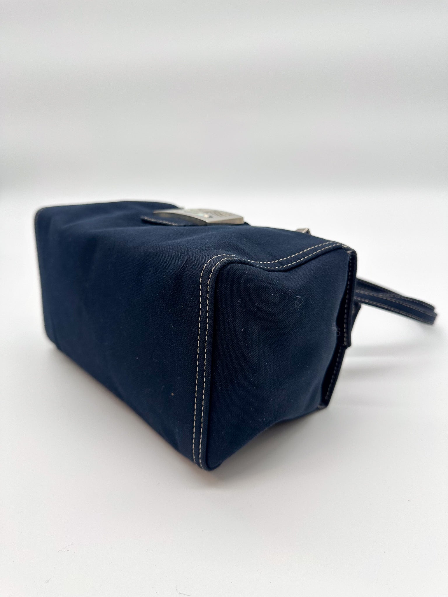 Fendi Navy Baguette Shoulder Bag