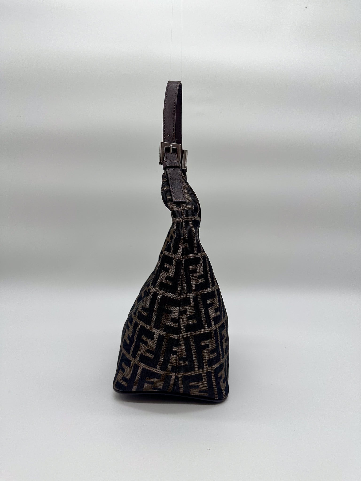 Fendi Zucca Hobo Croissant Shoulder Bag