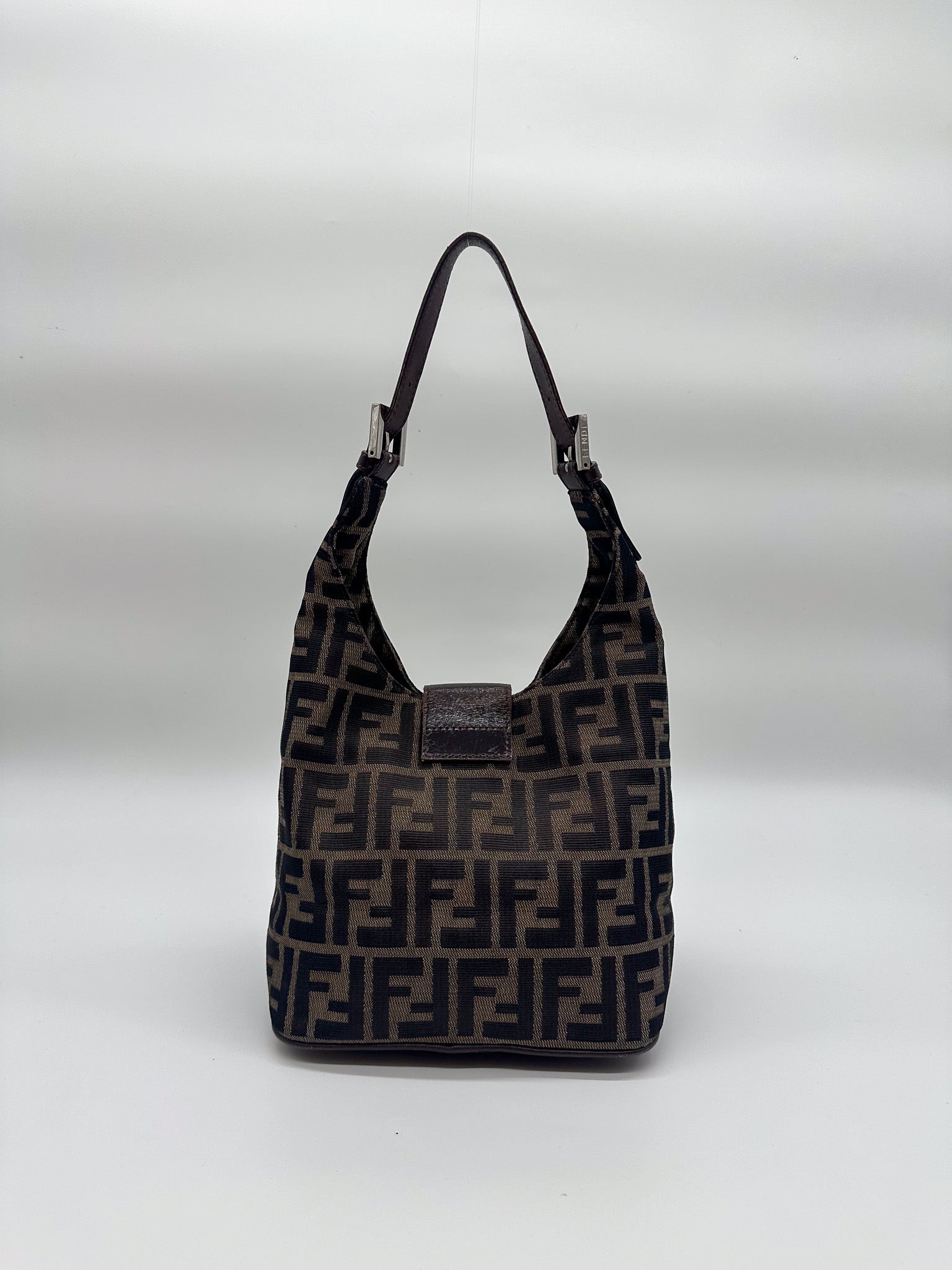 Fendi Zucca Hobo Croissant Shoulder Bag