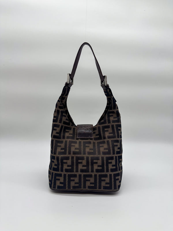 Fendi Zucca Hobo Croissant Shoulder Bag